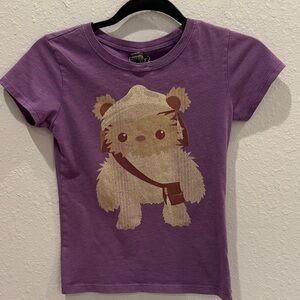 Next Level Apparel Purple Kids Tee with Bear Design